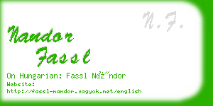 nandor fassl business card